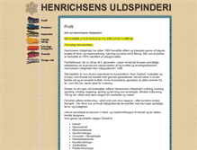 Tablet Screenshot of henrichsens-uldspinderi.dk